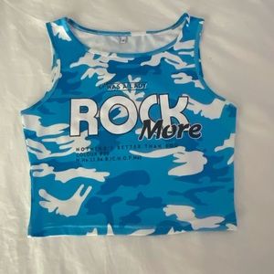 Camo graphic crop top